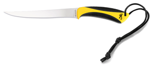 Browning White Water Fillet Knife 7 1/4 Fixed Blade Yellow | 023614482659