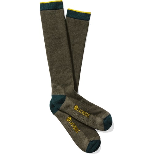 LaCrosse Mens Merino Midweight Sock Over the Calf OD Green XL | 612632352138