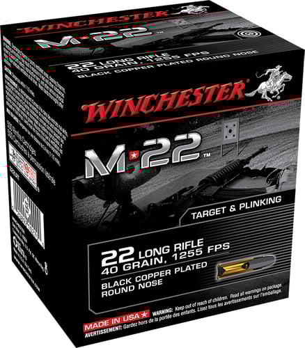 Winchester M-22 Rimfire Rifle Ammunition .22 LR 40 gr. RN 1000/ct  | .22 LR | 020892102767