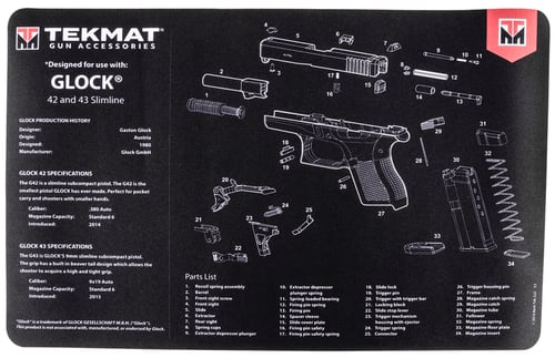 TEKMAT PISTOL MAT FOR GLK 42/43 BLK  | NA | 612409970770
