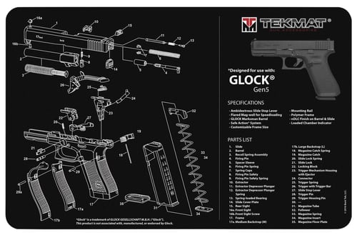 TEKMAT PISTOL MAT FOR GLOCK G5  | NA | 612409970862