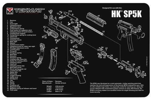 TEKMAT PISTOL MAT HK SP5K  | NA | 612409970879