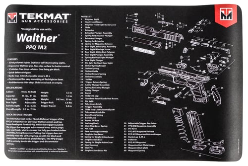 TekMat 11x17 Gun Cleaning Mat- Walther PPQ Mod2  | NA | 612409971197