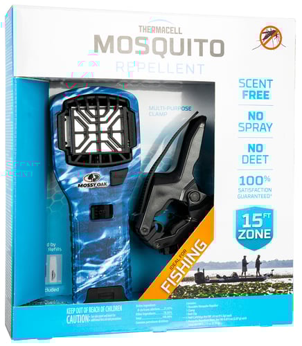 Thermacell MR300 Portable Mosquito Repeller Mossy Oak Fishing Bundle with Clamp | 843654005058