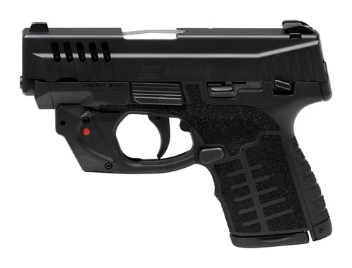 Savage Arms Stance Black Manual Safety Laser Handgun 9mm Luger 7  8rd Magazines 3.2 Barrel Black  | 9x19mm NATO | 011356670168