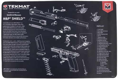 TEKMAT PISTOL MAT SW MP SHIELD BLK  | NA | 612409971135