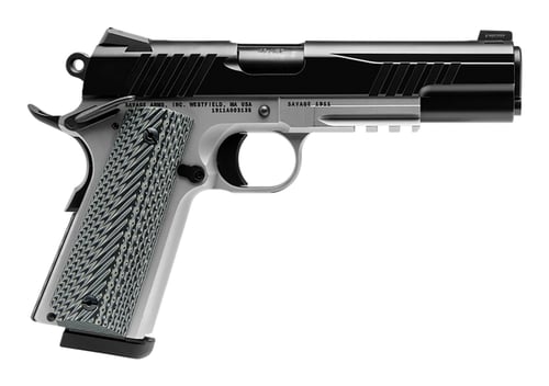 Savage 1911 Govt Style Handgun .45 Auto 8rd Magazines 2 5 Barrel Black and Stainless with Rail  | .45 ACP | 011356672070