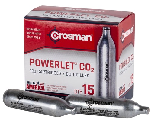 Crosman Powerlet 12g CO2 Cartridges 15/ct | 028478123571