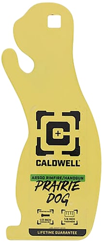 Caldwell AR500 1/4 Rimfire/Handgun Prairie Dog Target Yellow | 661120750512