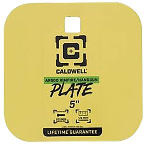 Caldwell AR500 1/4 Rimfire/Handgun 5 Square Gong Yellow | 661120750499