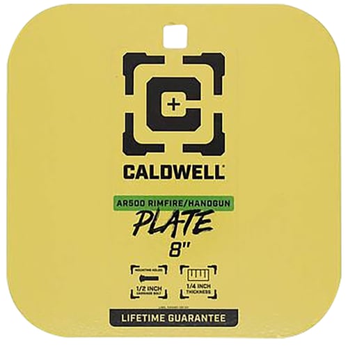 Caldwell AR500 Rimfire/Handgun Target 8 Gong 1/4 Yellow | 661120750567