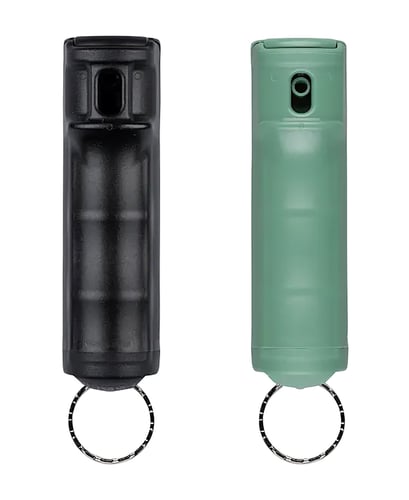 Sabre Flip Top Pepper Gel Security Spray with Snap Clip Black Sage Green 2/ct | 023063154350
