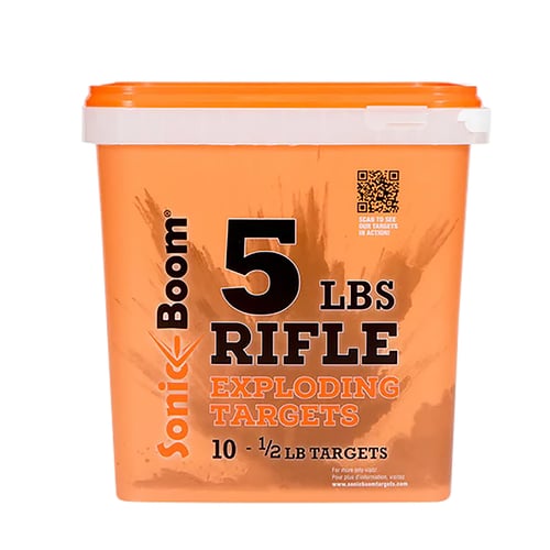 Sonic Boom 1/2 lb Exploding Rifle Targets 10/ct Bucket | 091037610980
