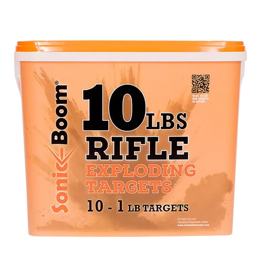 Sonic Boom 1 lb Exploding Rifle Targets 10/ct Bucket | 091037610935