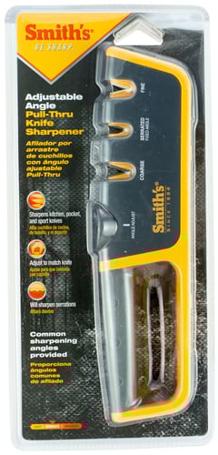 Smiths Adjustable Angle Pull-Thru Knife Sharpener for Straight Edge Knives - Coarse or Fine | 027925502648