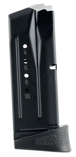 Smith  Wesson MP9 Compact Handgun Magazine w/Finger Rest Blued 9mm Luger 10/rd  | NA | 022188132380