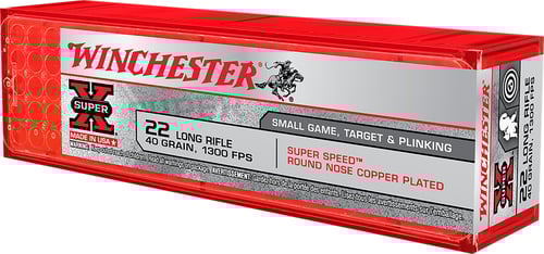 Winchester Super-X Super Speed Rimfire Ammunition .22 LR 40 gr. PS 1300 fps 100/ct  | .22 LR | 020892102002