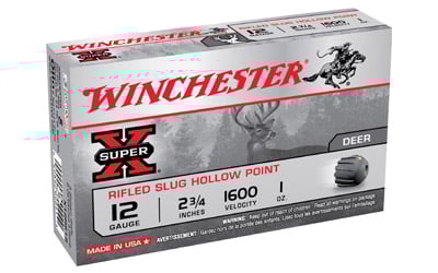 Winchester Super-X Slug Shotshells 12 ga 2-3/4 1 oz 1600 fps Slug 5/ct  | 12GA | 020892000414