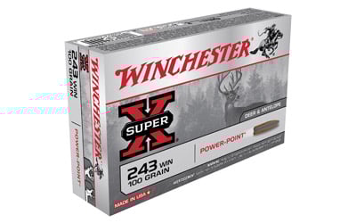 Winchester Power Point Rifle Ammunition .243 Win 100 gr. JSP 2960 fps 20/ct  | .243 WIN | 020892200043