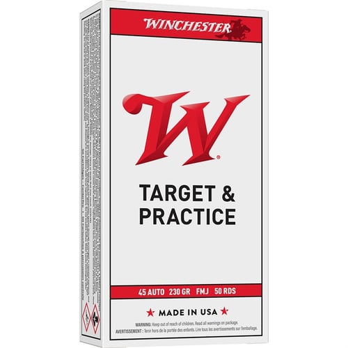 Winchester USA Handgun Ammunition .45 ACP 230 gr FMJ  50/ct  | .45 ACP | 020892201910