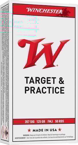 Winchester USA Handgun Ammunition .357 SIG 125 gr FMJ-FP 50/ct  | .357 SIG | 020892211544