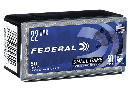 Federal Game-Shok Rimfire Ammunition .22 WMR 50 gr JHP 1530 fps 50/ct  | .22 WMR | 029465056049