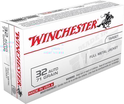 Winchester USA Handgun Ammunition .32 ACP 71 gr FMJ 50/ct  | .32 ACP | 020892205475