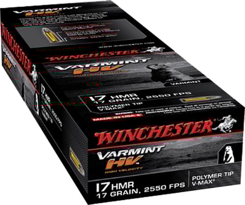 Winchester Varmint HV Rimfire Ammunition .17 HMR 17 gr. PT 2550 fps 50/ct  | .17 HMR | 020892102491