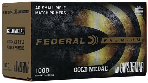 Federal Premium Gold Medal Centerfire Primers AR Small Rifle Match 1000/ct | 029465157975
