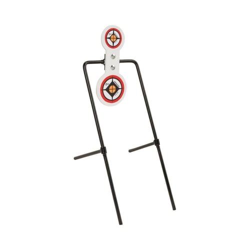Allen EZ-Aim Hardrock AR500 Round Spinner Targets  Stand for Rimfire Rounds  Centerfire Pistols 7.375W x 21.75H White/Red/Black | 026509048183