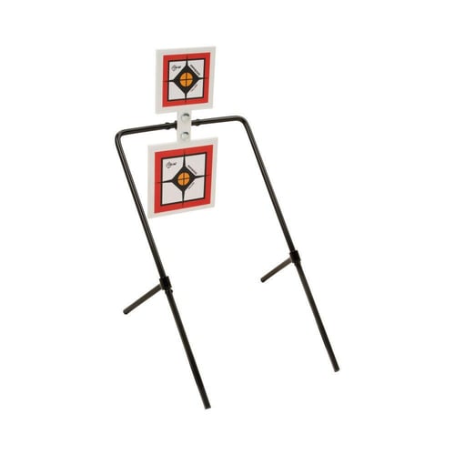 Allen EZ-Aim Hardrock AR500 Square Spinner Targets  Stand for Rimfire Rounds  Centerfire Pistols 9.5W x 22.75H White/Red/Black | 026509053804