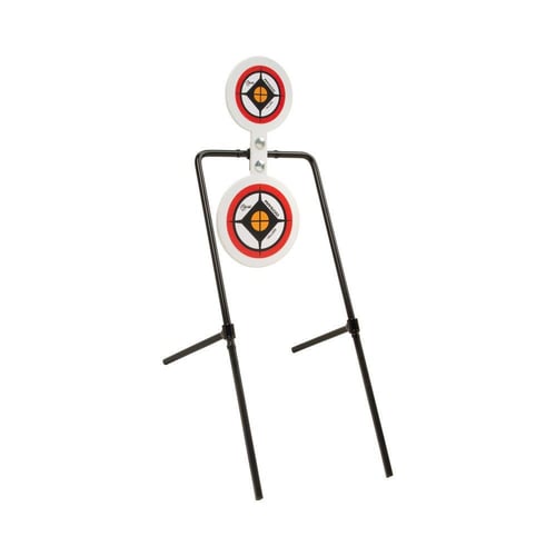 Allen EZ-Aim Hardrock AR500 Round Spinner Targets  Stand for Rimfire Rounds  Centerfire Pistols 7.375W x 23H White/Red/Black | 026509053811