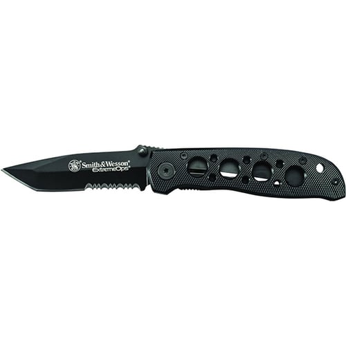 Smith  Wesson Extreme Ops Tanto Folding Knife 3 1/4 Blade Black | 028634105649