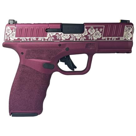 Springfield Distressed Black Cherry  Roses Hellcat Pro Handgun 9mm Luger 15rd Magazines2 3.7 Barrel | 688099403188