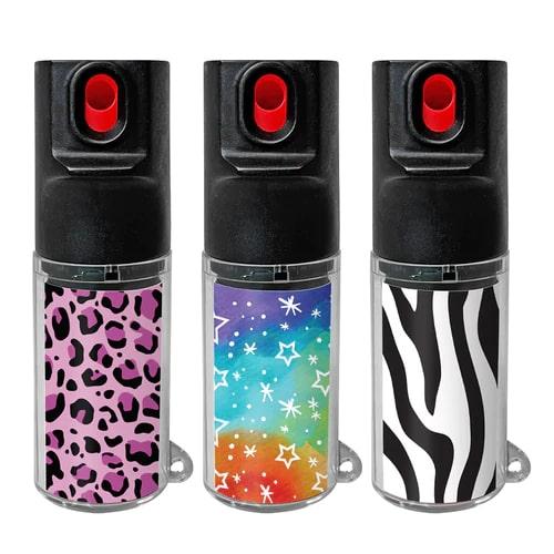 Mace Chameleon Pepper Spray Pink Stars Zebra | 022188807776