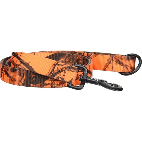 Omnipet Nylon Dog Lead 1 x 6 ft Mossy Oak Blaze Orange Camo | 024764786505
