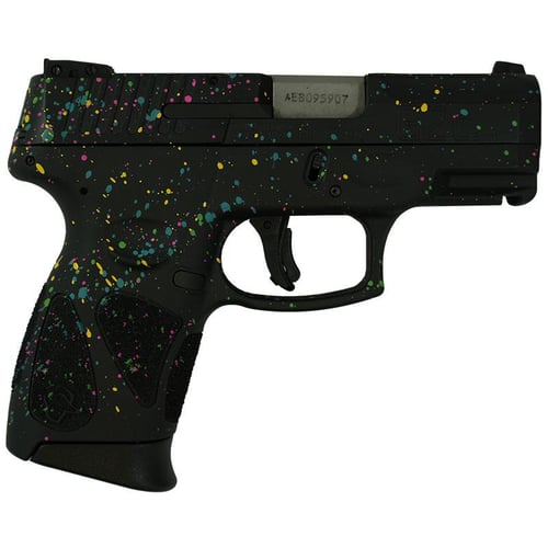 Taurus G2C Custom MultiColor Paint Splatter Handgun 9mm Luger 12rd Magazines 2 3.2 Barrel | 688099405397