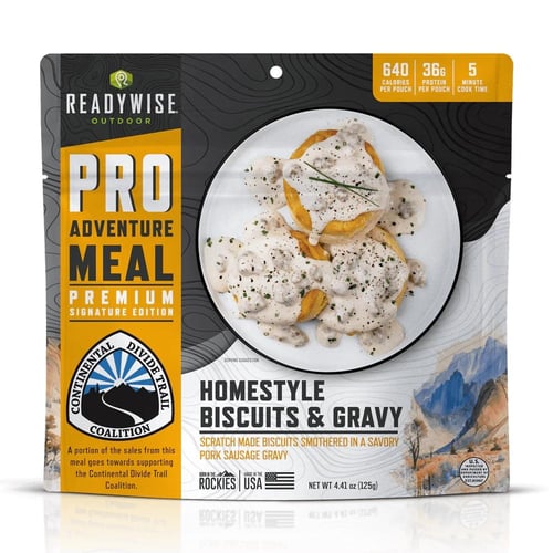 ReadyWise Outdoor ProMeal Homestyle Biscuits  Gravy w/Sausage Single Pouch | 850045543334