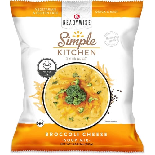 Readywise Simple Kitchen Broccoli Cheese Soup Single Pouch 17 Servings | 850045543495